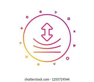 Resilience line icon. Elastic material sign. Gradient pattern line button. Resilience icon design. Geometric shapes. Vector