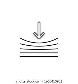 Resilience line icon on white. Vector illustration