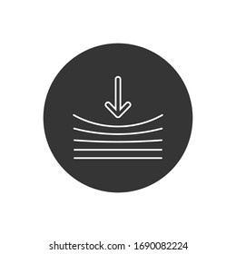 Resilience line icon on white. Vector illustration