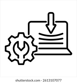 IT Resilience Line Icon Vector Illustration