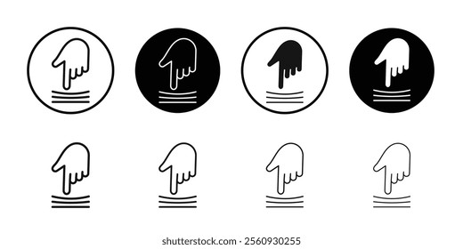 Resilience material icon Flat outline fill set collection