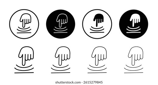 Resilience material icon Flat simple outline set