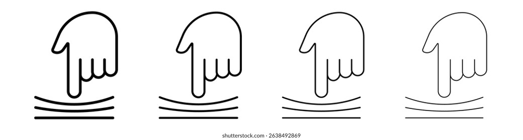 Resilience material icon Outline sign symbol set