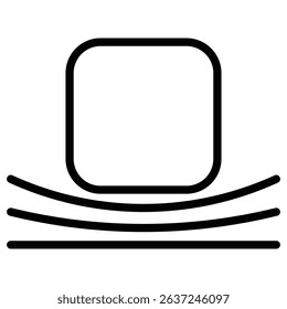 resilience material icon Simple thin line stroke