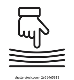 Resilience material icon Thin line illustration