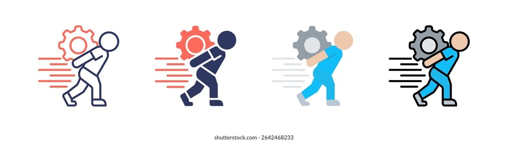 Resilience Multi Style Icon Set Vector