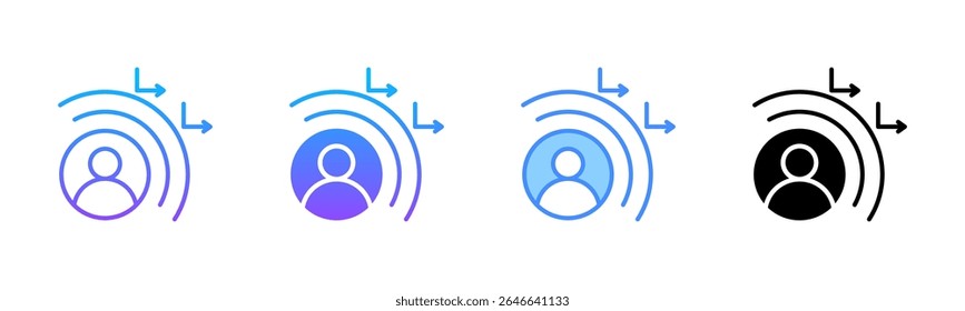 Conjunto de iconos de estilo múltiple de resistencia