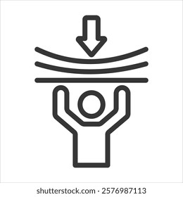 Resilience Outline Icon Vector Illustration