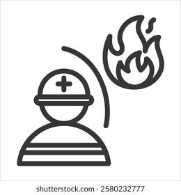 Resilience Outline Icon Vector Illustration