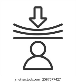 Resilience Outline Icon Vector Illustration