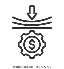 Resilience Outline Icon Vector Illustration