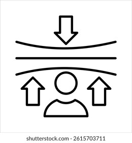 resilience outline icon vector illustration