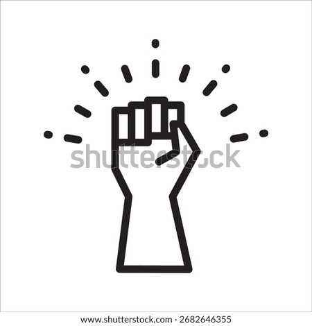 Resilience toughness simple line icon