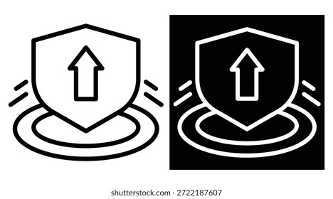 Versión de dos tonos en el fondo blanco y negro