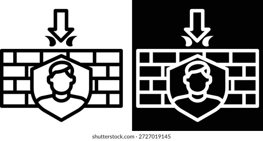 Versión de dos tonos en el fondo blanco y negro