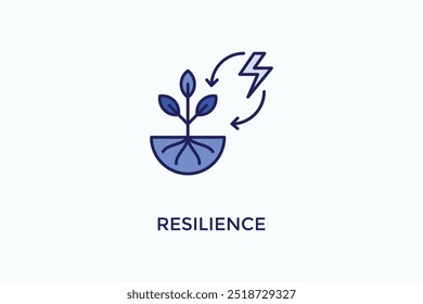 Ilustração De Logotipo Ou Ícone De Vetor De Resiliência