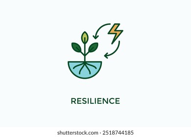 Ilustração De Logotipo Ou Ícone De Vetor De Resiliência