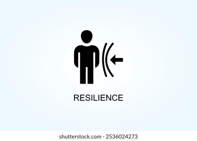 Ilustração De Símbolo De Símbolo De Vetor Ou De Logotipo De Resiliência