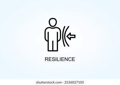 Ilustração De Símbolo De Símbolo De Vetor Ou De Logotipo De Resiliência