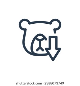 Resilient Bear Market Analysis Vectorsymbol Illustration
