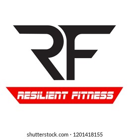 Resilient Fitness Logo Template "RF"