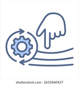 Ilustração resiliente do vetor de ícone azul do sistema