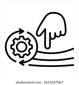 Resilient System Line Icon Vector Illustration