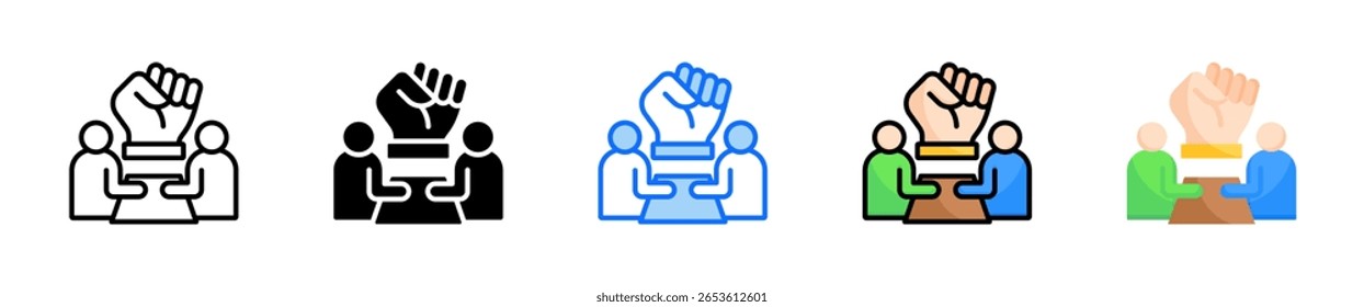 Resilient Team Icon Set Multiple Style Collection