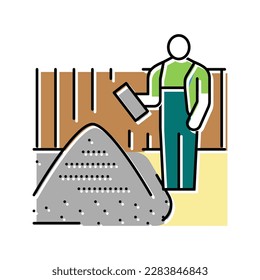 resin bound surfaces color icon vector. resin bound surfaces sign. isolated symbol illustration