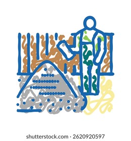 resin bound surfaces doodle icon sketch vector. resin bound surfaces sign. isolated symbol illustration