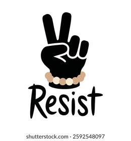 Resist T Shirt Design Peace Sign