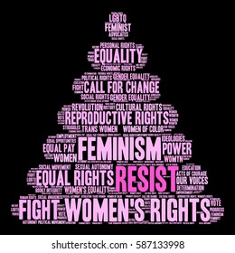 Resist word cloud on a black background.  