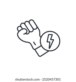 resistance activism icon. vector.Editable stroke.linear style sign for use web design,logo.Symbol illustration.