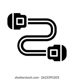 Resistance Band Glyph Icon Design For Personal And Commercial Use