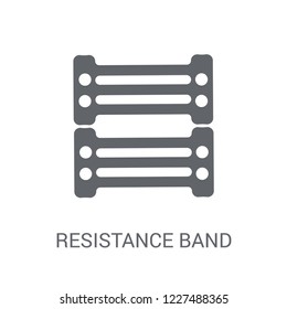 Resistance band icon. Trendy Resistance band logo concept on white background from Gym and Fitness collection. Suitable for use on web apps, mobile apps and print media.