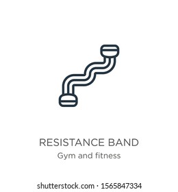 Resistance band icon vector. Trendy flat resistance band icon from gym and fitness collection isolated on white background. Vector illustration can be used for web and mobile graphic design, logo, 