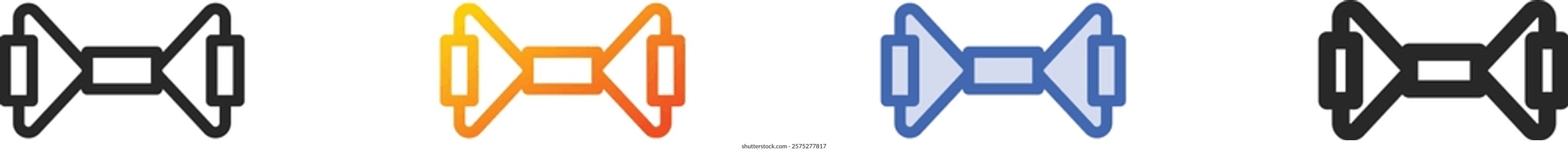 resistance band icon.Thin Linear, Gradient, Blue Stroke and bold Style Design Isolated On White Background