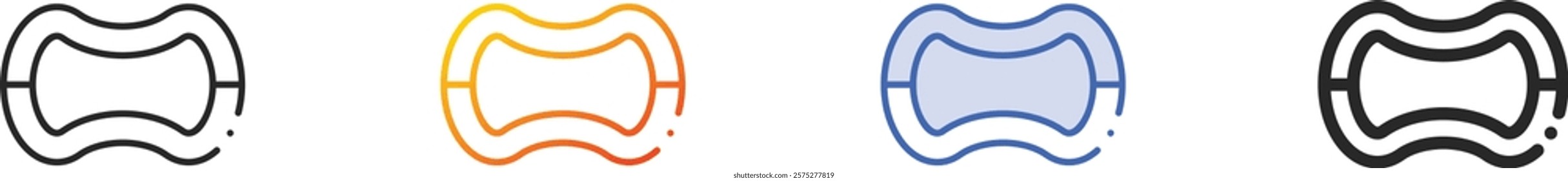 resistance band icon.Thin Linear, Gradient, Blue Stroke and bold Style Design Isolated On White Background