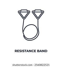 resistance band outline icon. Linear vector from gym concept. Thin line resistance band icon isolated on white background