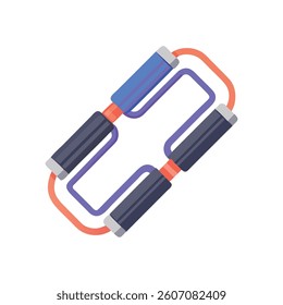 Resistance Band Set for Versatile Training. Design of Fitness and Gym Icons.