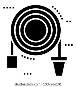 Resistance band solid icon design 