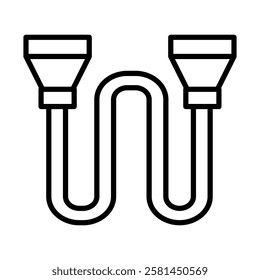 Resistance Band Vector Line Icon Design
