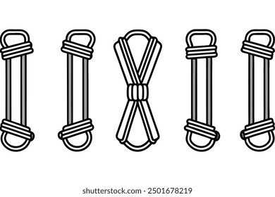 Resistance Bands Line Art Illustration Examples Collection Guide