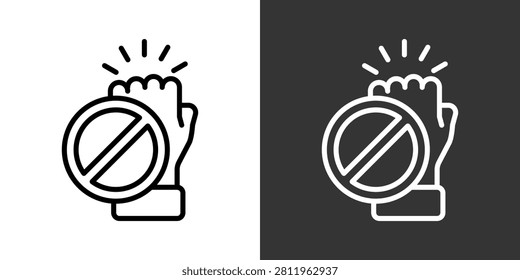Resistance Black And White Multiple Style Icon Set Collection Pack Vector Illustration