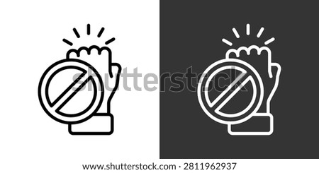 Resistance Black And White Multiple Style Icon Set Collection Pack Vector Illustration