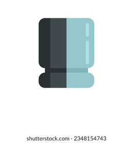 Resistance capacitor icon flat vector. Diode chip. Electronic microchip isolated