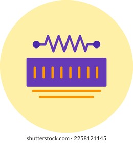 Diseño de iconos de vectores planos de resistencia