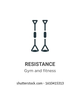 Resistance glyph icon vector on white background. Flat vector resistance icon symbol sign from modern gym and fitness collection for mobile concept and web apps design.