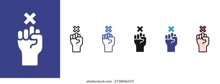 Icono de resistencia establece colección de estilo múltiple 


