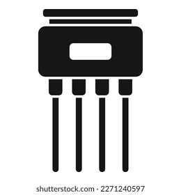 Resistance icon simple vector. Electric circuit. Electronic chip